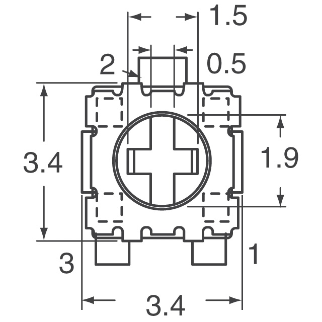 ST32ETB502 Nidec Copal Electronics  Trimmpotentiometer